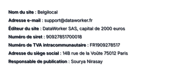 Informations légales
